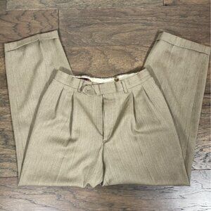 3/$25 Corbin Pleated Men's Slacks Brown 30Wx27L EUC